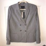 Banana Republic  Suit Jacket Double Breasted Grey/ Gray Sz 12P NWT Petite Photo 0