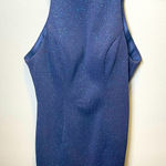 Alyce Paris  Women's Navy Sparkly Bodycon Mini Open Back Dress Size 0‎ Photo 0