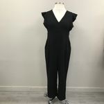 DKNY  Black Flutter-Sleeve Jumpsuit - Size 16 Photo 1