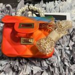 MINI Jelly Bag with Faux Pearl Handle. Gold link chain included. NWT Photo 1