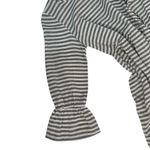 POL Babydoll Gray White Striped Ruffle Flowy Dress 3/4 SLeeves Size Small NWOT Photo 4