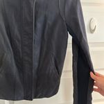 Free People Navy Blue Suede Zip-Up Jacket Photo 1