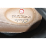 Clarks  Unstructured Leather Black Perforated Lace Up Sneakers Womens‎ Size 6.5 Photo 2