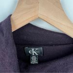 Calvin Klein Calvin Klein Soft Purple Silk Cashmere Beaded Shawl Neck Sweater Photo 3