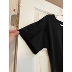 NWT Yak & Yeti Black Short Sleeve Tee Shirt Lace Sleeve Small Medium Photo 1