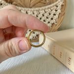 American Vintage Vintage “Gilda” Gold Glitter Ring Stacking 5.5 Classic Femme Glam Photo 5