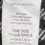 Gray & Black Plaid Flannel Blanket Kimono Shawl Wrap One Size Size undefined Photo 7