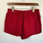 Robert Rodriguez  Relaxed Low-Rise Drawstring Silk Shorts, Crimson Size XS Photo 1