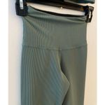 Strut this  XS Set Athletic Gym Ribbed Green Sports Bra and Legging EUC Sage Photo 4