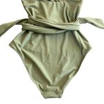 Aerie  Wrap One Piece Swimsuit S Long Olive Fun New Photo 13
