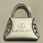 Lexus Swarovski Crystal Silver Pink Crystals Purse Key Ring Keychain Photo 0