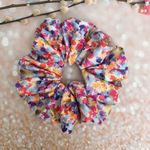 Jumbo Scrunchie Oversized Scrunchie Xxl Scrunchie Rainbow Ditsy Floral Print Multiple Photo 0