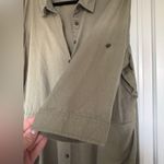 Ashley Stewart  Olive Green Button-down Shirt Dress Photo 5