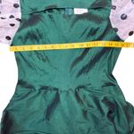 АОМЕІ Elegant Green Dress with Polka Dot Long Sleeves Size Large Photo 11