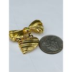 Bow and dangle heart brooch 1980’s Avon Gold Photo 4