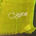 Diane Von Furstenberg NWT  Painted Stripe Sunshine Lightweight Modal Scarf Photo 2