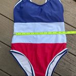 Xhilaration Color Block Americana One Piece Swim Suit Photo 5