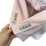 ZARA  Mini Dress Women’s XS Pink Draped Ruched Blazer Style Long Sleeve Photo 8