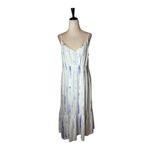 Rails Dress Women Medium Blue White Cloud Tie Dye Linen Blend Delilah Midi Photo 2