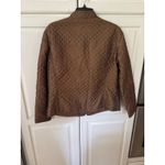 RQT Quilted Paisley Embroidered Brown Jacket Blazer Women's Size L Size L Photo 4