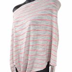 We The Free  Love Lane Long Sleeve Off Shoulder Slouch Top Gray & Coral Women XS Photo 3