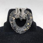 Urban Outfitters NWT Double Strand Silver Tone Acrylic Heart Pendant Necklace Photo 15