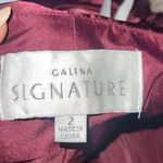 Galina Signature Charmeuse Draped Strappy Dress Red Size 2 Photo 5