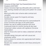 Converse  All Star Cheetah Zebra  High Top Sneakers Photo 2