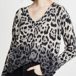 360 Cashmere  Lauren Leopard Print OVERSIZED Ombré Sweater Fits like S/M Photo 0