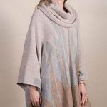 Simply Natural Design Jasmine Poncho alpaca/wool blend with cowl neck size XL Photo 0
