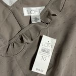 Loft Taupe Ruffled Blouse Photo 1