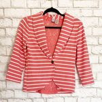 love on a hanger Striped Blazer with Lace Details Photo 0