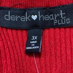 Derek Heart Plus Women’s Red Long Sleeve Sweater Dress Size 3X Ring Detail NWT Photo 8