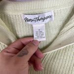 Vintage Norm Thompson Yellow Green Linen Knit Polo Knit Top Photo 3