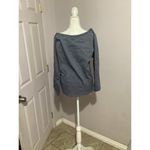 J.Crew  Blue Chambray Scoop Neck Top with Eyelet Detail- size 4 Photo 2