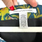 Diane Von Furstenberg  Pialla Silk Teal Green Printed Pleated Mini Dress Size 6 Photo 8