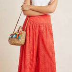 Anthropologie  Red Palazzo Wide Leg Crop Pants  Photo 0