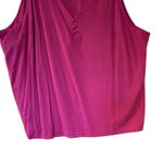 st. john's bay Tank TopTunic Fun Fuchsia NWT Bows Cotton Blend Boho Casual SZ 2X  Photo 3