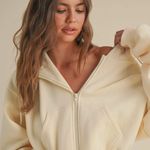 Kimberly Cream cropped Hooded Zip-Up Photo 5