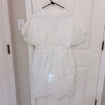 SheIn  Tiered Skirt Floral Eyelet Dress in White Photo 4