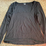 Suuksess Long Sleeve Square Neck Top Black Size XL Photo 0