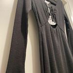 Princess Polly NWT  Molley Black Ribbed Double Cut-Out Long-Sleeve Mini Dress - S Photo 12