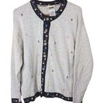 Northern Reflections  Vintage Size XL Sweater Cotton Embroidered Floral Flowers Photo 0
