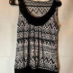 Elegant Black and White Patterned Sequin Women's Blouse Photo 0