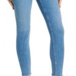Rag and Bone Jeans Womens 26 Palmer Blue Denim Cate Mid Rise Ankle Skinny Raw Hem Photo 0