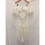 Sabo Skirt Azel Dress Cut Out Mini Dress White Eyelet Medium Coquette Fairy Photo 7