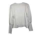Karlie Neutral Puff Sleeve Embroidered Sweatshirt Sz. M Photo 4
