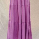 Sundry Tiered Maxi Skirt Soft Cotton Blend Pockets Pull On & Matching Top Photo 3