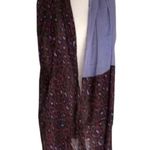 CODELLO Too Beautiful Women’s Solid Purple And Subtle Animal Print Cotton Scarf Photo 0