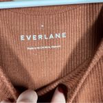 Everlane Orange Ribbed Short Sleeve Bodysuit Photo 1